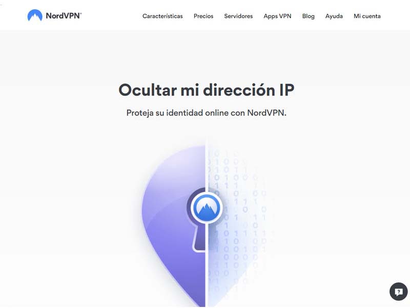 texto sobre ocultar dirección IP en la página web de nordvpn