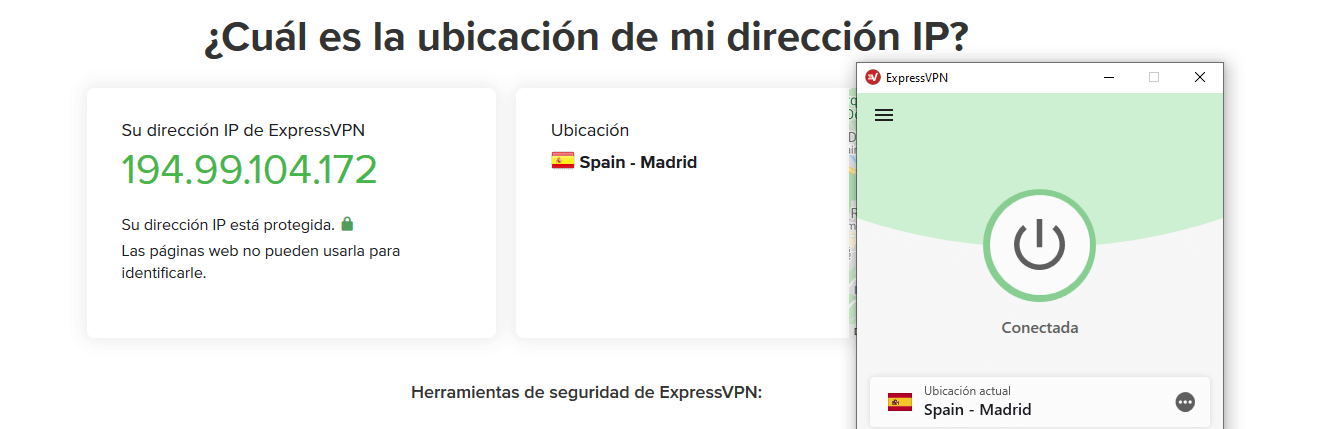 ExpressVPN Espanola IP