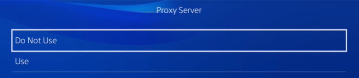 No habilites el proxy durante la configuración de la VPN en PlayStation